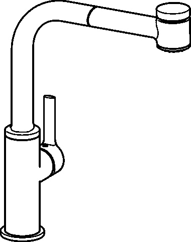 HA Einhebelmischer Küchenarmatur HANSARONDA 5491 2-strahlig Ausladung 221 mm DN15 Chrom