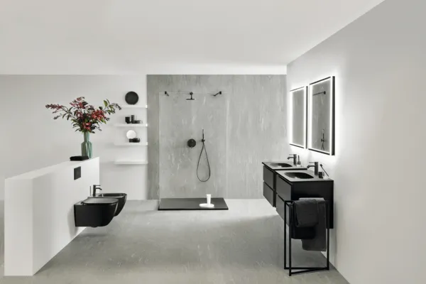 Betätigungsplatte M1 Oleas, mechanische Auslösung, Schwarz Betätigungsplatte M1 Oleas, mechanische Auslösung, Schwarz