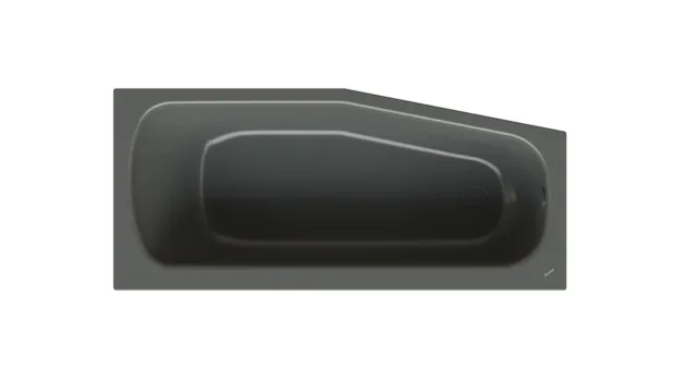 Bette Bambino Smoke - Raumspar-Badewanne 1-Sitzer, 1570 x 700 mm, 30 mm Randhöhe, glasierter Titan-Stahl