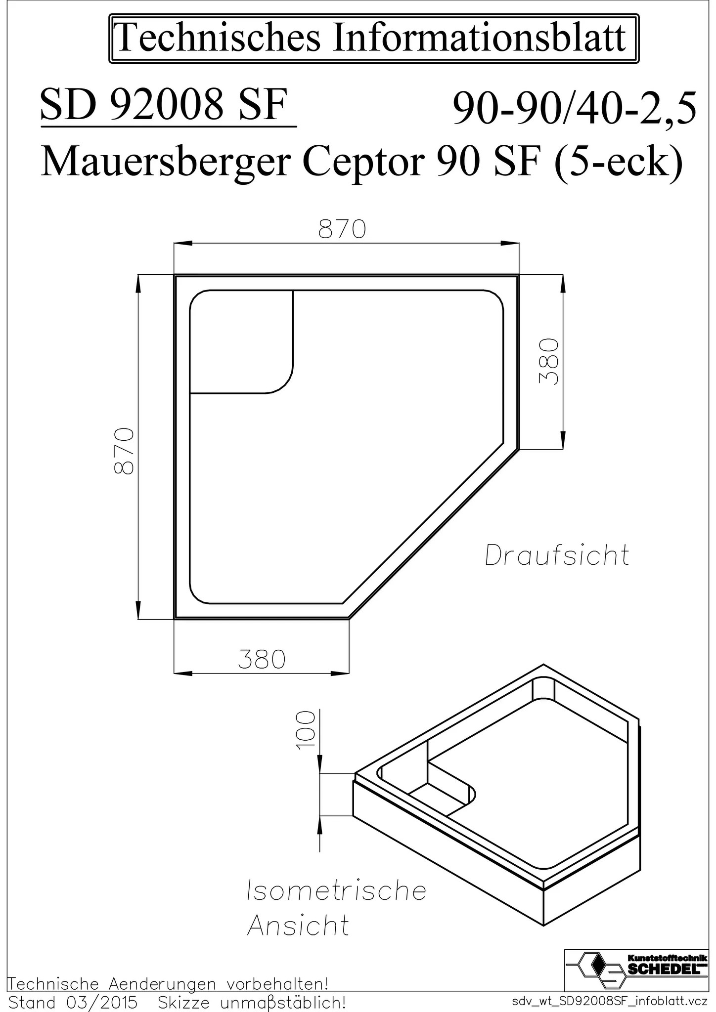Mauersberger Zubehör Styroporträger ceptor 90/40 SF, Höhe 10cm, inkl. 2x PU-Schaum