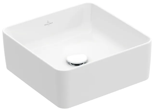 Villeroy & Boch Aufsatzwaschtisch quadrat aus TitanCeram „Collaro“ 145 mm, ohne Hahnlochbohrung in Weiß Alpin Villeroy & Boch Aufsatzwaschtisch quadrat aus TitanCeram „Collaro“ 145 mm, ohne Hahnlochbohrung in Weiß Alpin