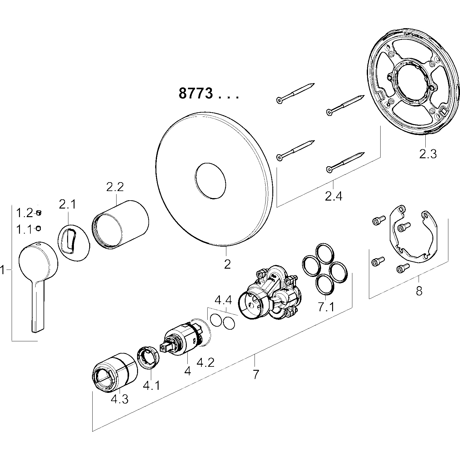 Einhebelmischer Fertigmontageset für Brausebatterie LOFT 8773 Rosette rund Chrom Einhebelmischer Fertigmontageset für Brausebatterie LOFT 8773 Rosette rund Chrom
