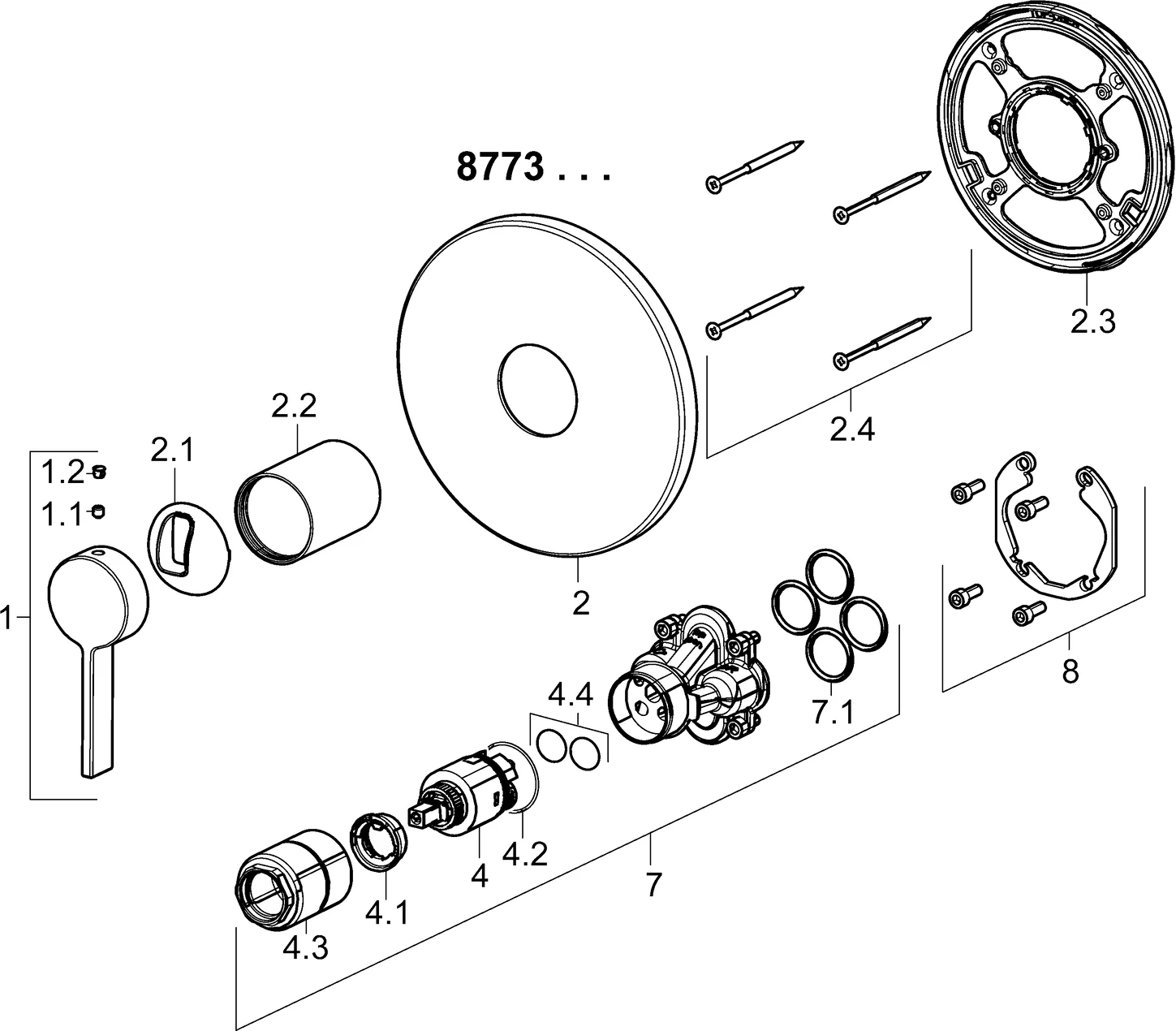 HansaLOFT Duscharmatur, Einhebelmischer Fertigmontageset für Brausebatterie HansaLOFT 8773 Rosette rund Chrom HansaLOFT Duscharmatur, Einhebelmischer Fertigmontageset für Brausebatterie HansaLOFT 8773 Rosette rund Chrom