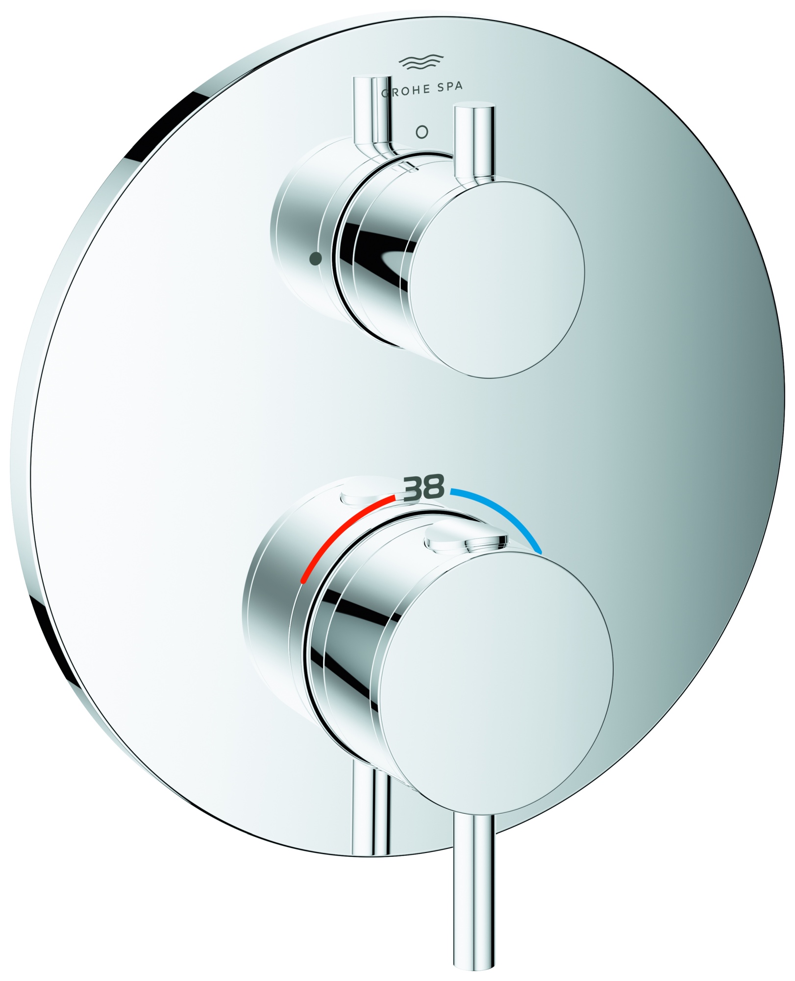 Thermostat-Brausebatterie Atrio 24357, Fertigmontageset für Rapido SmartBox, chrom