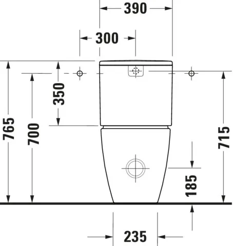 Stand WC für Kombination ME by Starck 650mm, weiß, Tiefspüler, rimmless Stand WC für Kombination ME by Starck 650mm, weiß, Tiefspüler, rimmless