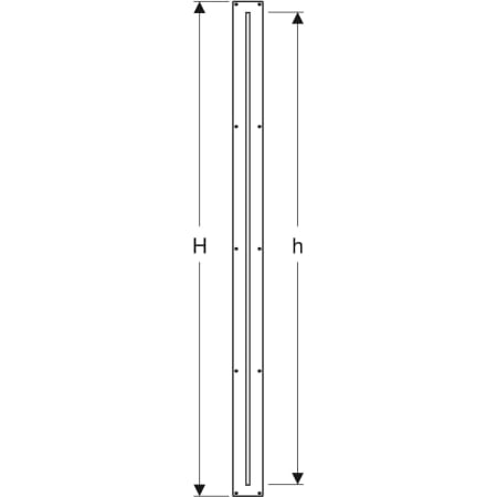 Geberit Vorwand-/Einbauelement für Bad-/Duscharmatur „GIS“ 2088 × 108 × 52 mm