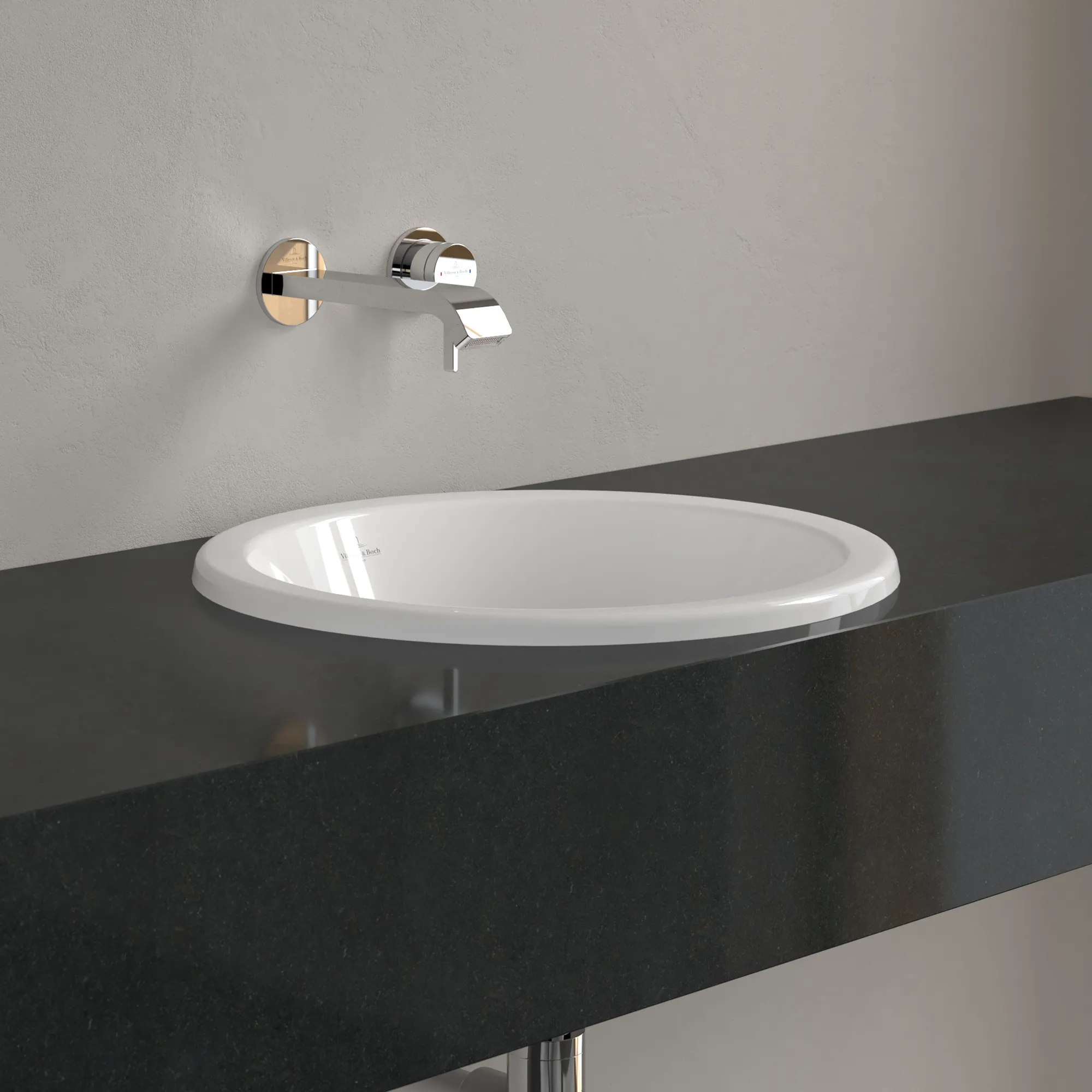 Villeroy & Boch Einbauwaschtisch aus TitanCeram „Loop & Friends“ ⌀ 450 mm, ohne Hahnlochbohrung