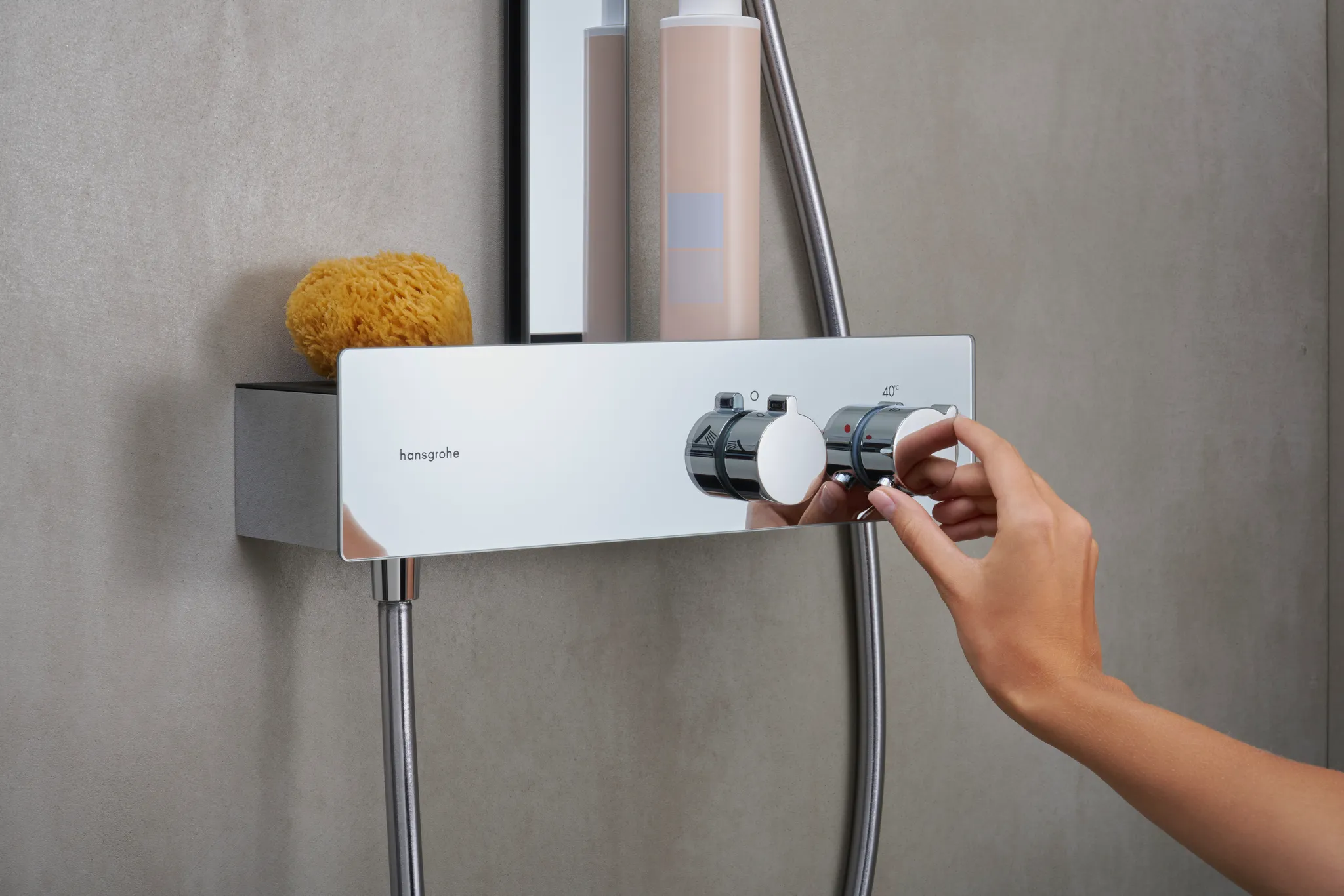 Rainfinity Showerpipe 360 1jet mit ShowerTablet 350 Chrom