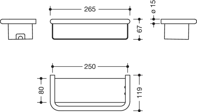 Duschkorb, Edelstahl, pulverbeschichtet, mit integriertem Haken, Breite 265 mm, Höhe 67 mm, Tiefe 119 mm, in Farbe DC (Schwarz tiefmatt) Duschkorb, Edelstahl, pulverbeschichtet, mit integriertem Haken, Breite 265 mm, Höhe 67 mm, Tiefe 119 mm, in Farbe DC (Schwarz tiefmatt)