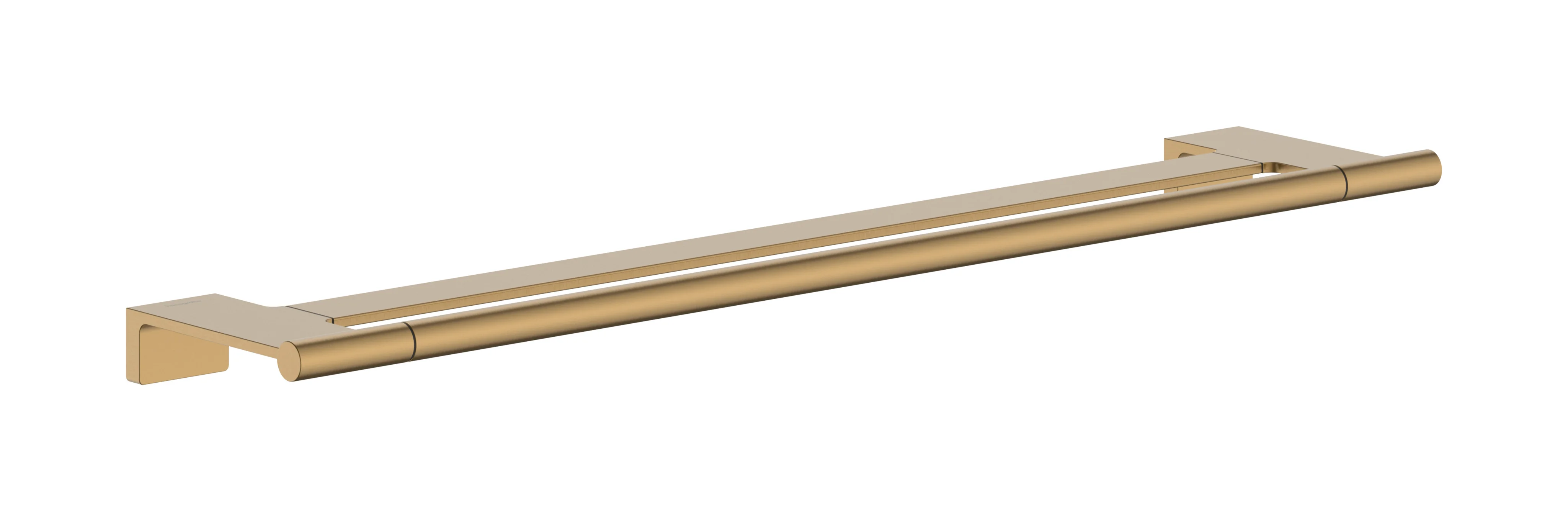 Hansgrohe AddStoris S Doppelbadetuchhalter Brushed Bronze, Wandmontage, Länge 661 mm, Bohrabstand 627 mm