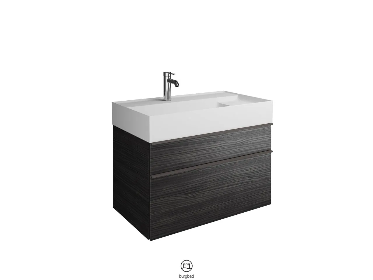 burgbad Yumo PG1 Mineralguss-Waschtisch inkl. WTU SFKN082, 470x815x610 burgbad Yumo PG1 Mineralguss-Waschtisch inkl. WTU SFKN082, 470x815x610