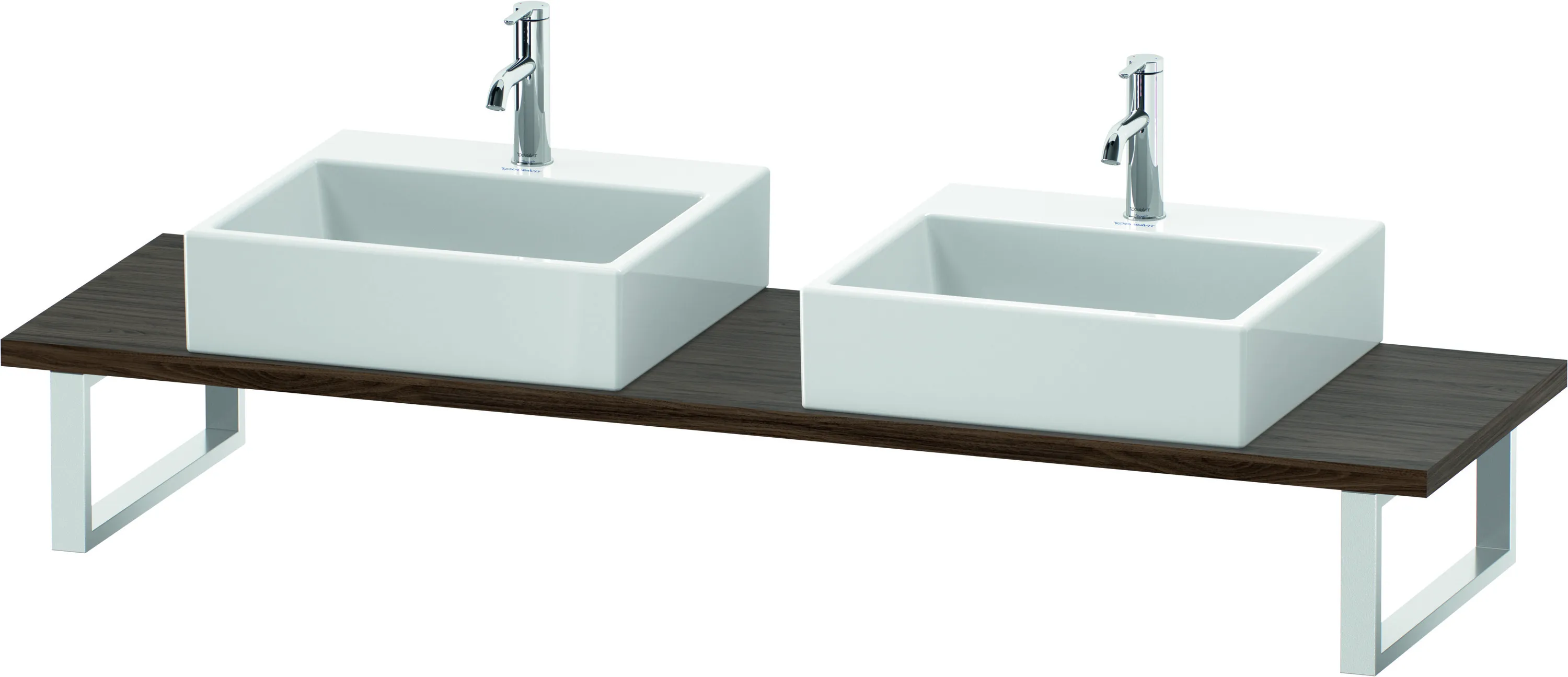 Duravit Konsole „L-Cube“ in Nussbaum Dunkel Duravit Konsole „L-Cube“ in Nussbaum Dunkel