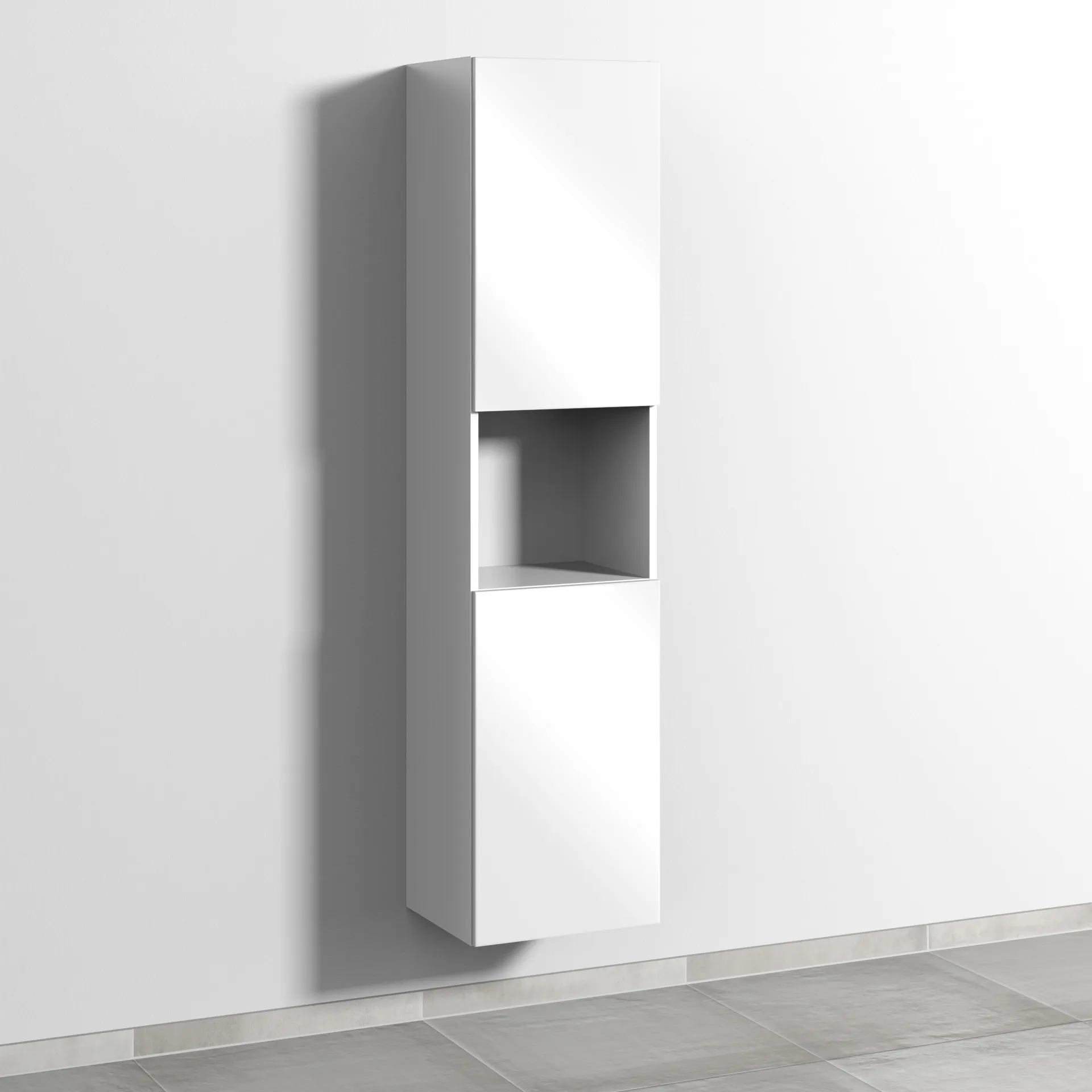 Sanipa Hochschrank „3way“ 400 × 1700 × 345 mm Anschlag rechts, in Weiß (glanz), Anschlag rechts