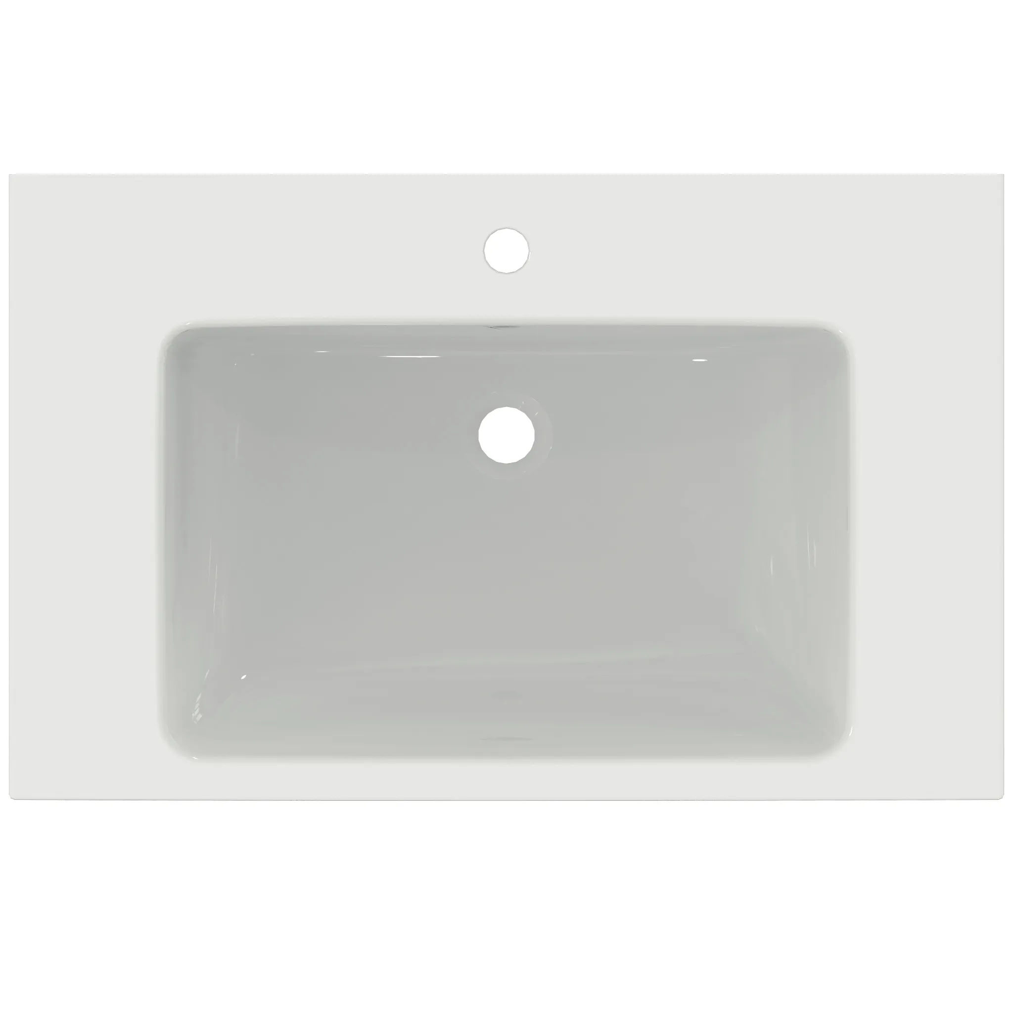 Waschbecken „i.lifeB“ 81 × 51 × 18 cm, Hahnlochposition mittig in Weiß Waschbecken „i.lifeB“ 81 × 51 × 18 cm, Hahnlochposition mittig in Weiß