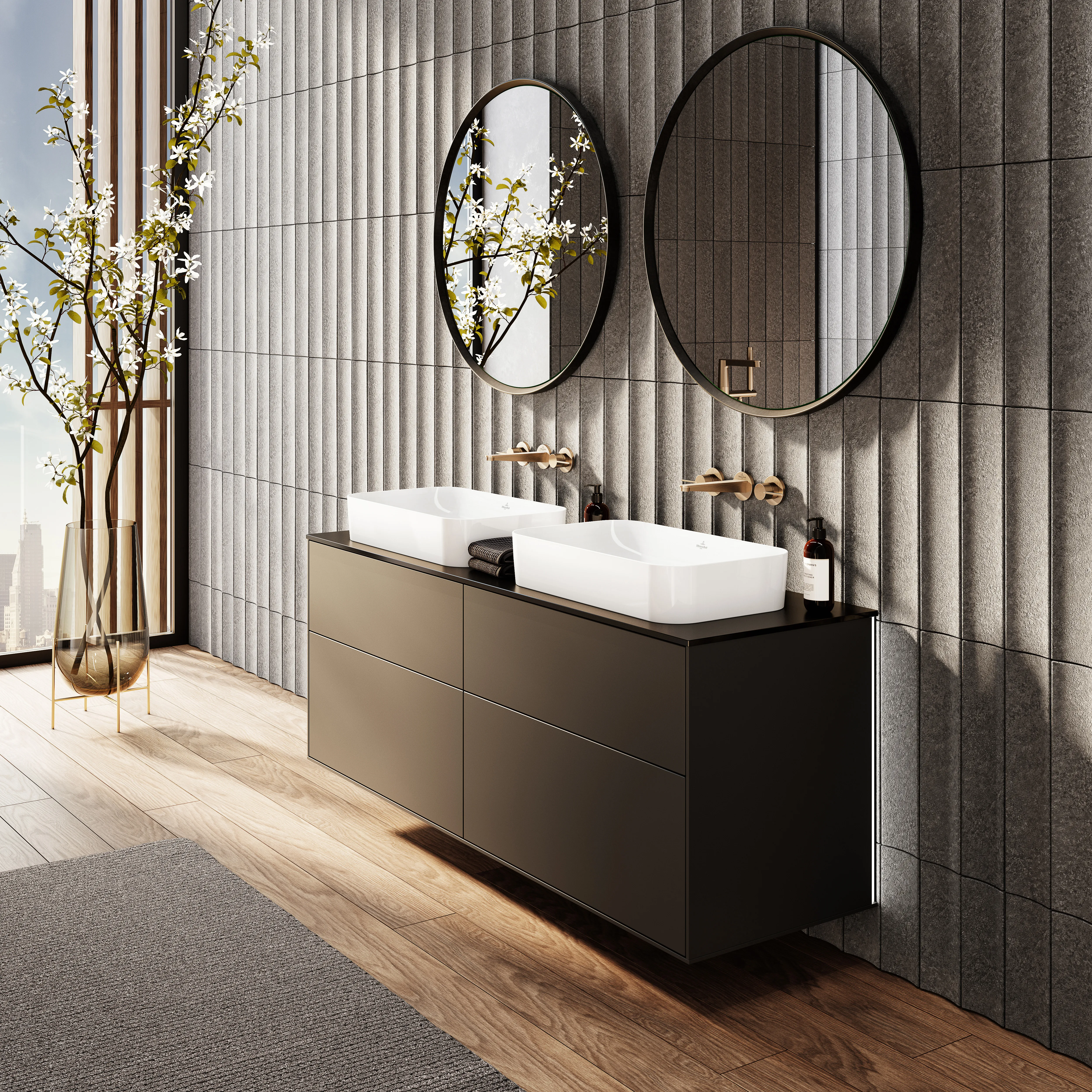 Villeroy & Boch Aufsatzwaschbecken Finion, 600x350x115 mm, Stone White CeramicPlus, matt, TitanCeram, Metropolitan Stil