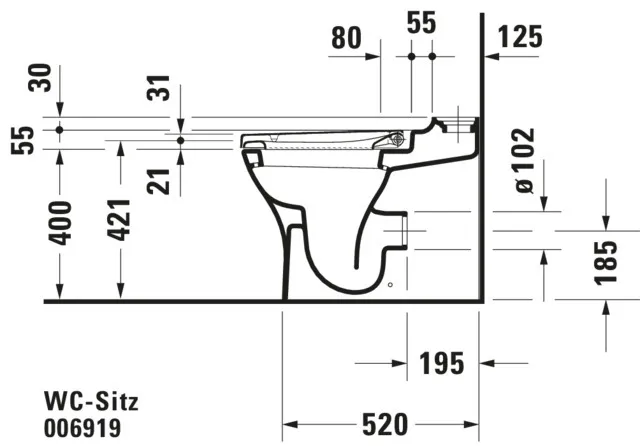 Duravit WC-Sitz „PuraVida“ 36,6 × 43,3 × 5,2 cm Duravit WC-Sitz „PuraVida“ 36,6 × 43,3 × 5,2 cm