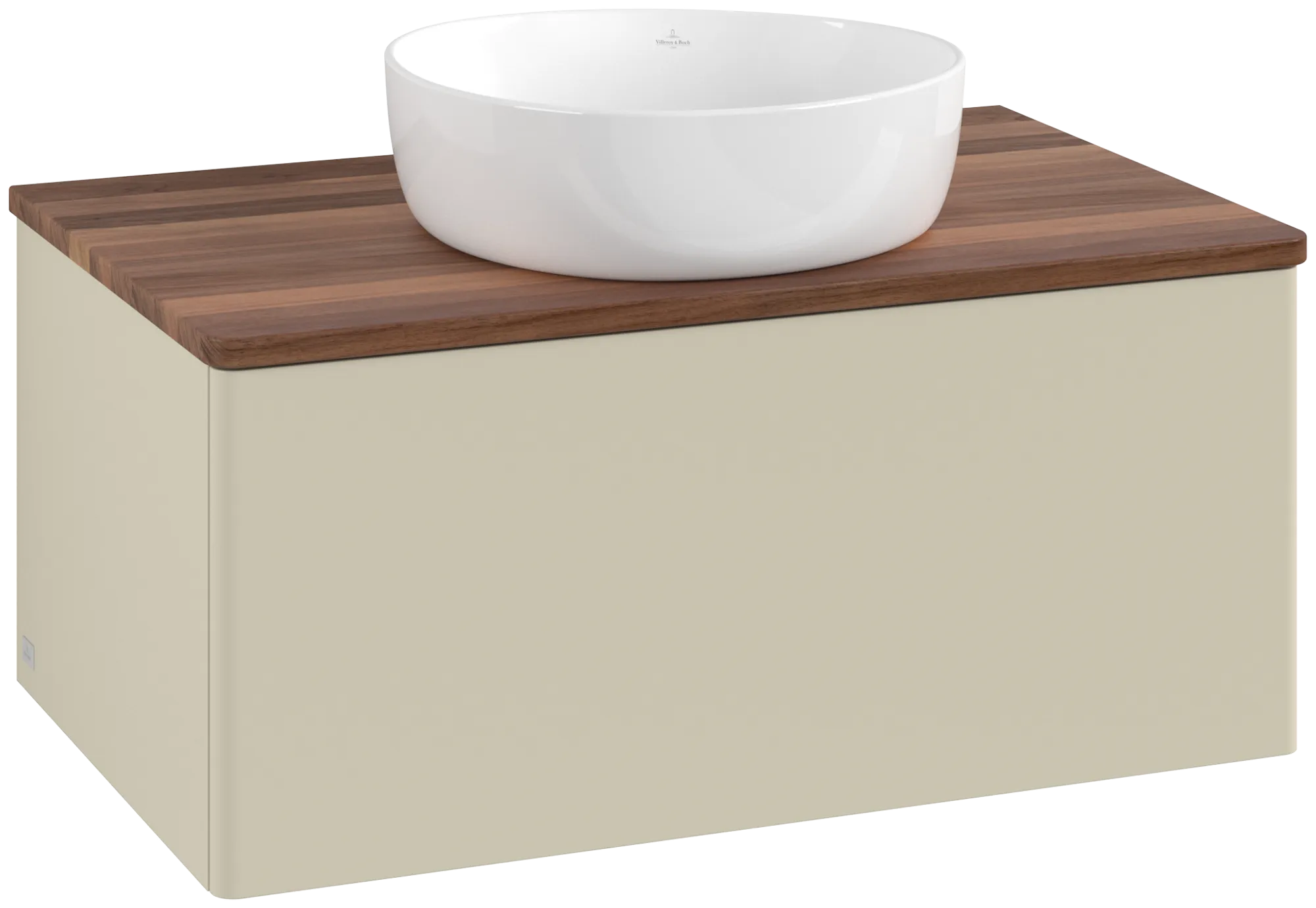 Villeroy & Boch Antao Waschbeckenunterschrank L30_1, 800x360x500mm, Silk Grey Matt Lacquer / Warm Walnut