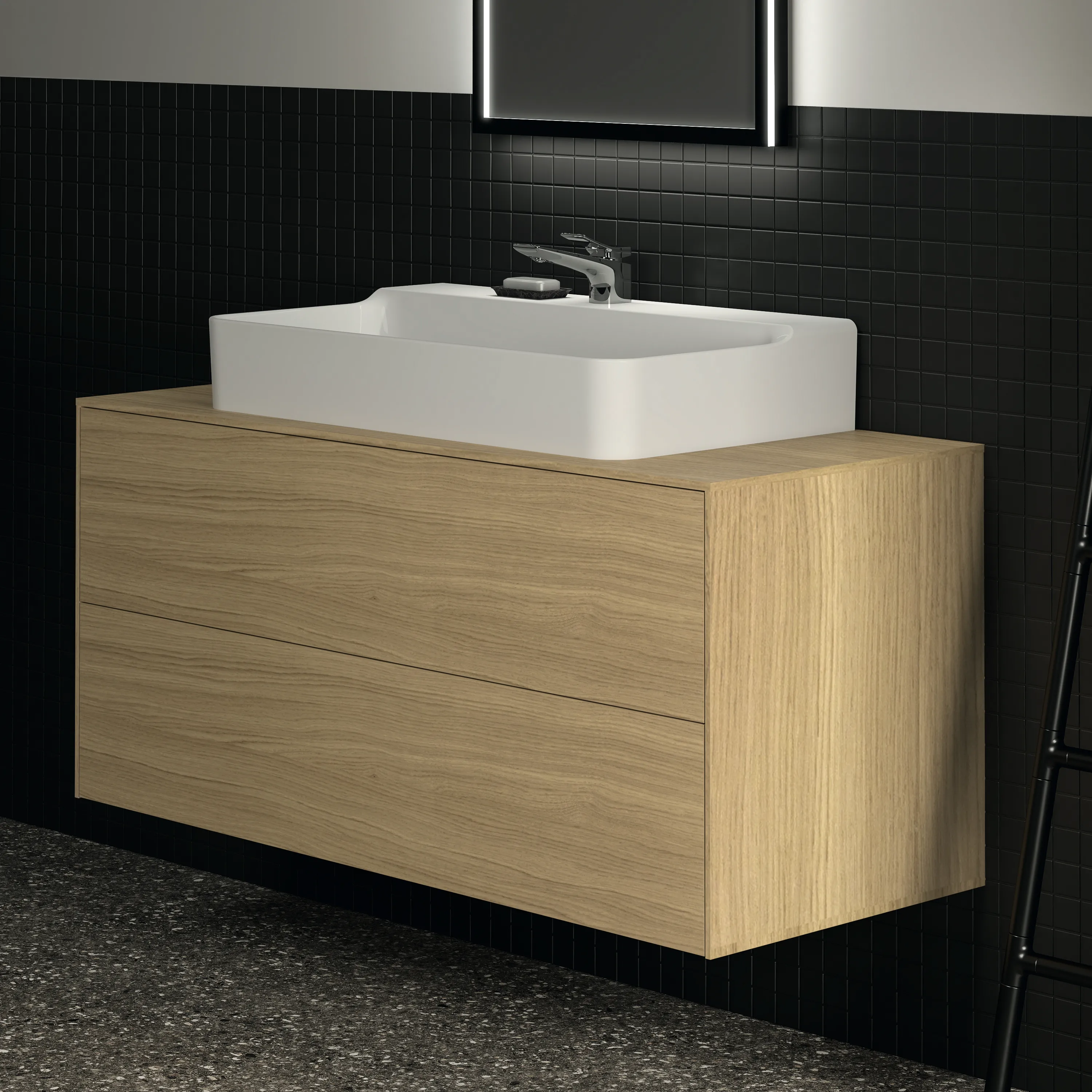 Ideal Standard Waschtischunterschrank „Conca“ 120,2 × 55 × 50,5 cm Eiche hell Furnier
