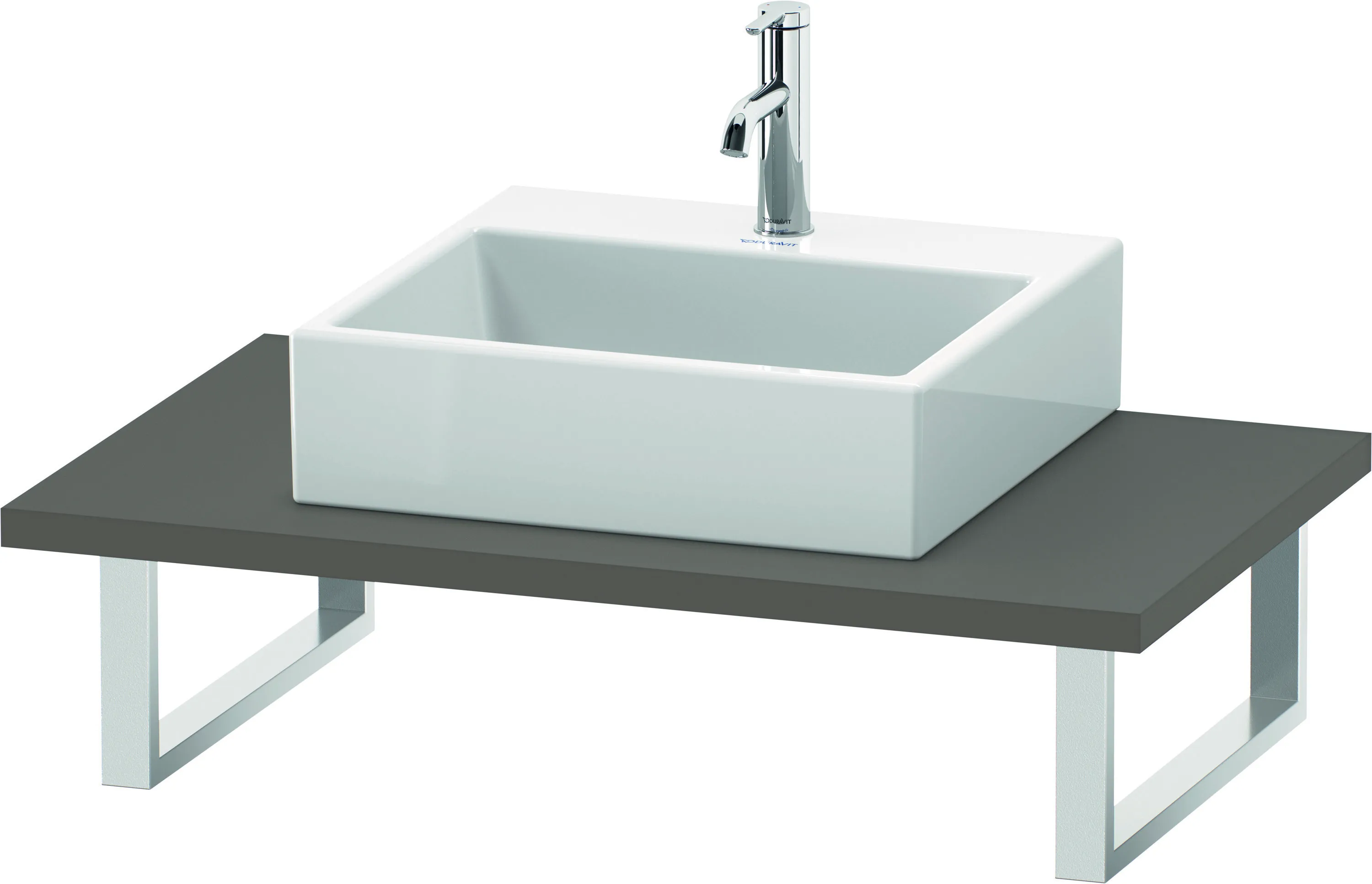 Duravit Konsole „L-Cube“ in Basalt Matt Duravit Konsole „L-Cube“ in Basalt Matt