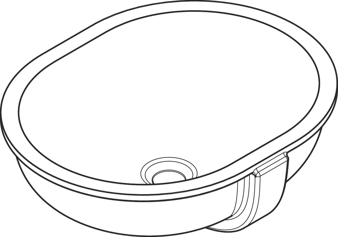 Hansgrohe Xuniva U Unterbauwaschtisch, 450x350 mm, weiß, glänzend, mit Überlauf, CL25 Hansgrohe Xuniva U Unterbauwaschtisch, 450x350 mm, weiß, glänzend, mit Überlauf, CL25