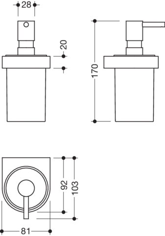 Seifensp. Kst. m. Halter Sys 800, Halter Plvb. weiß tiefmatt/wem