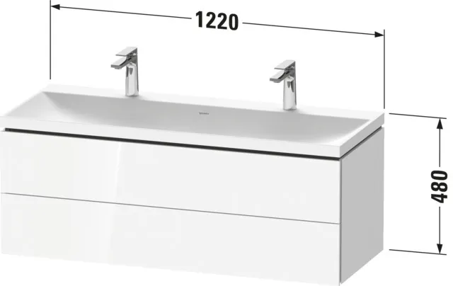 Duravit Möbelset c-shaped Set wandhängend wandhängend „L-Cube“ 120 × 48 × 48 cm Weiß Matt Duravit Möbelset c-shaped Set wandhängend wandhängend „L-Cube“ 120 × 48 × 48 cm Weiß Matt