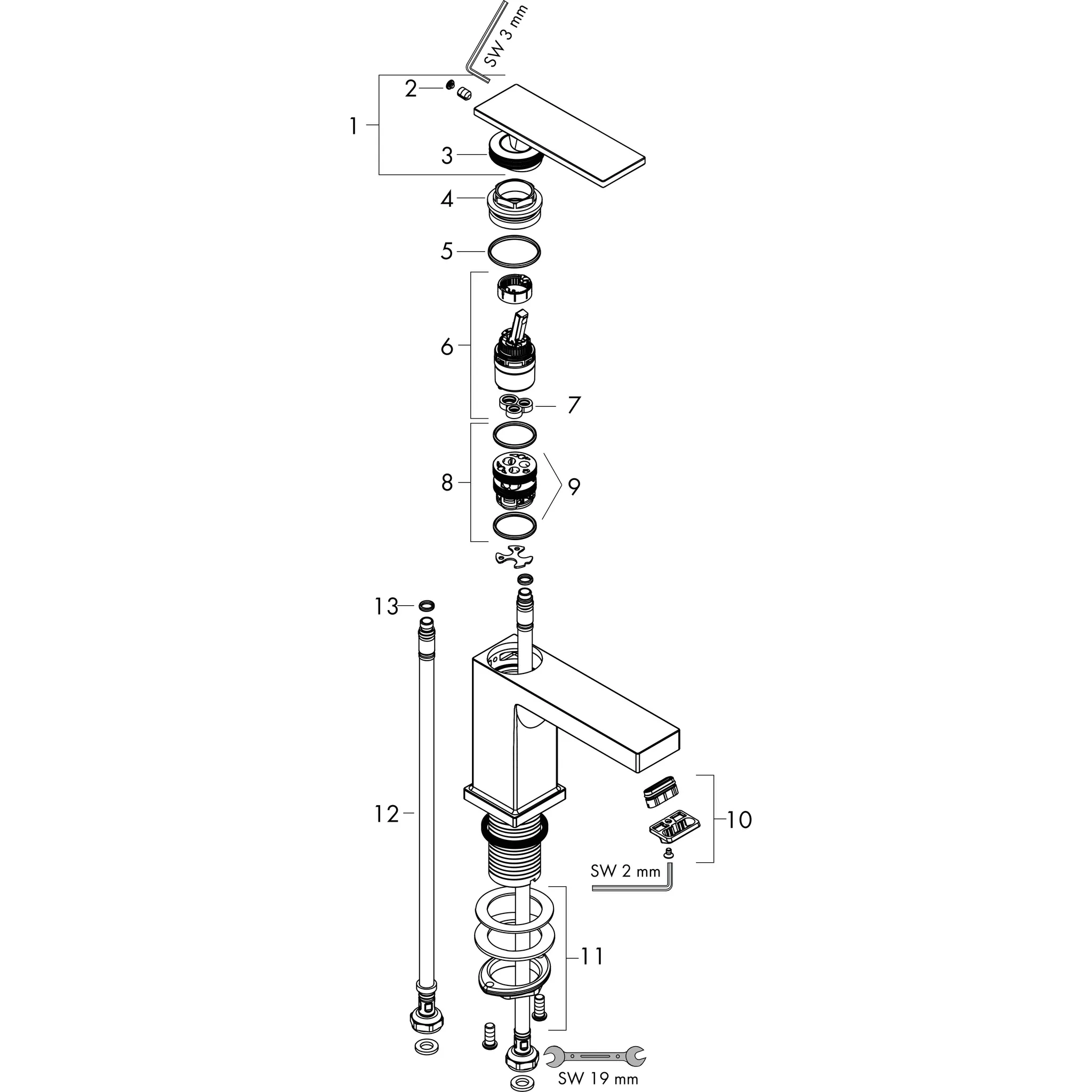 Hansgrohe Tecturis E Einhebel-Waschtischmischer 110 CoolStart Chrom Hansgrohe Tecturis E Einhebel-Waschtischmischer 110 CoolStart Chrom