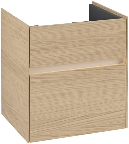 Villeroy & Boch Waschtischunterschrank „Collaro“ 510 × 546 × 414 mm Nordic Oak, für Becken mittig, mit Beleuchtung