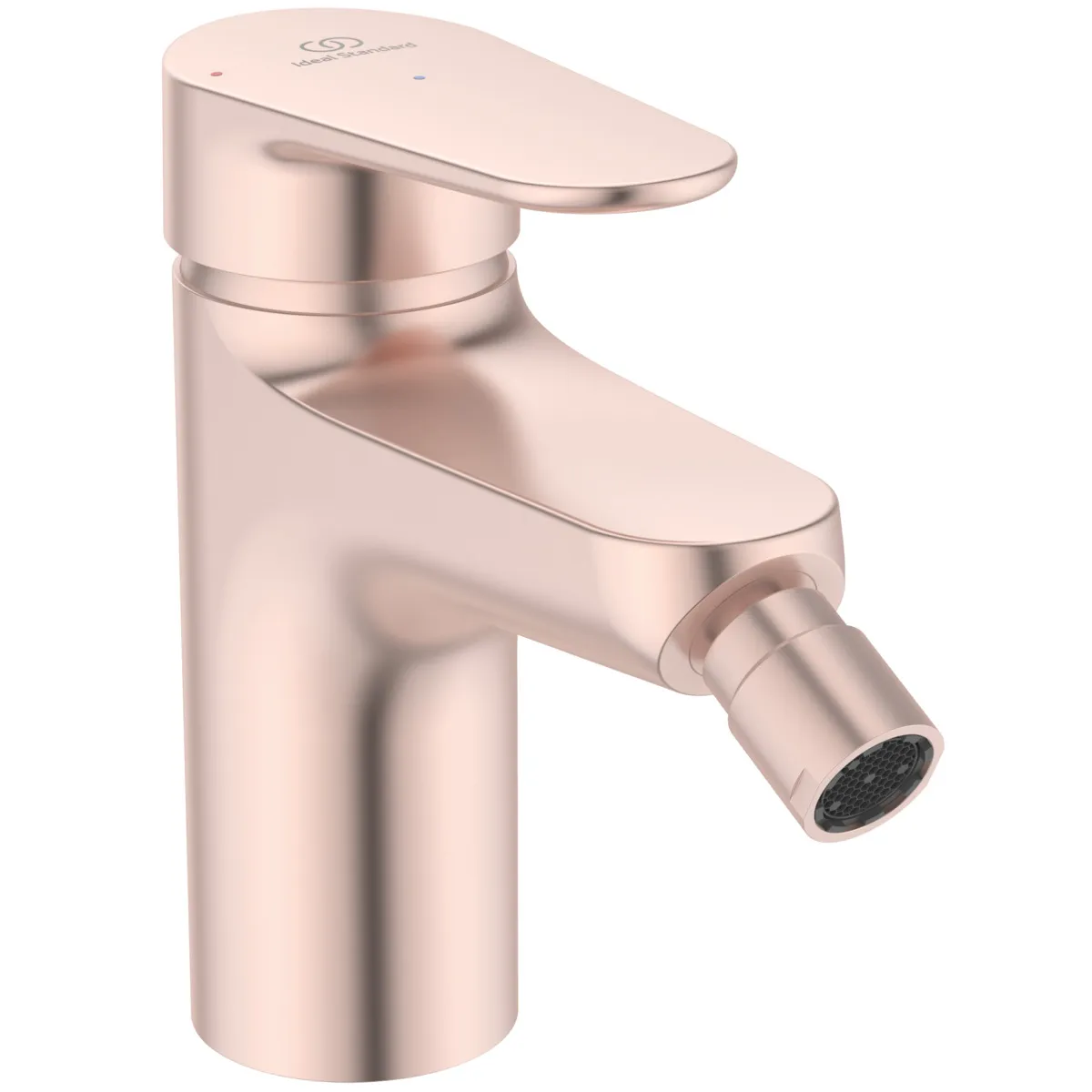 Ideal Standard Bidetarmatur Alu+ Ausladung 115mm BlueStart mit Ablaufgarnitur Rose