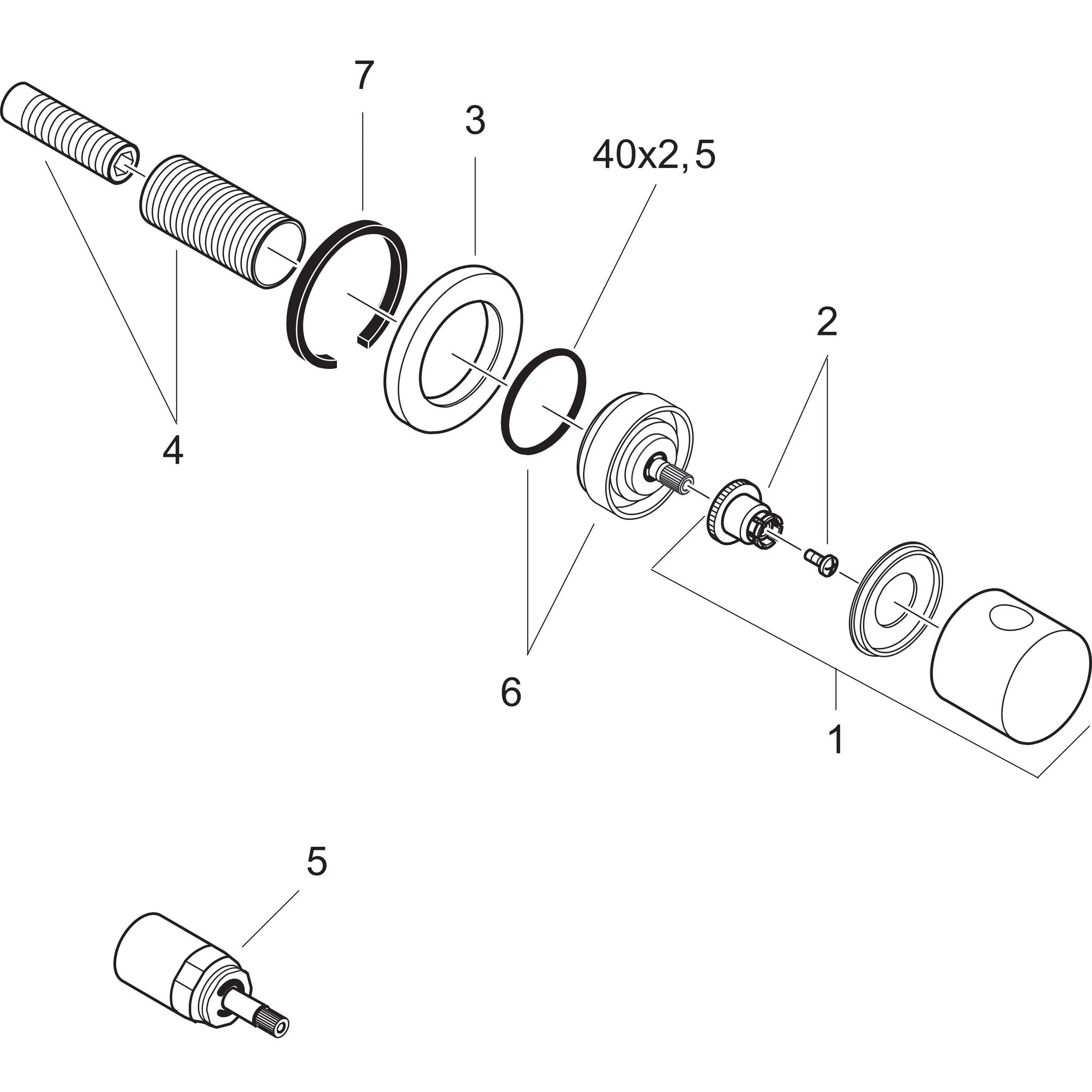 Hansgrohe AXOR Uno Absperrventil Unterputz, Chrom Hansgrohe AXOR Uno Absperrventil Unterputz, Chrom
