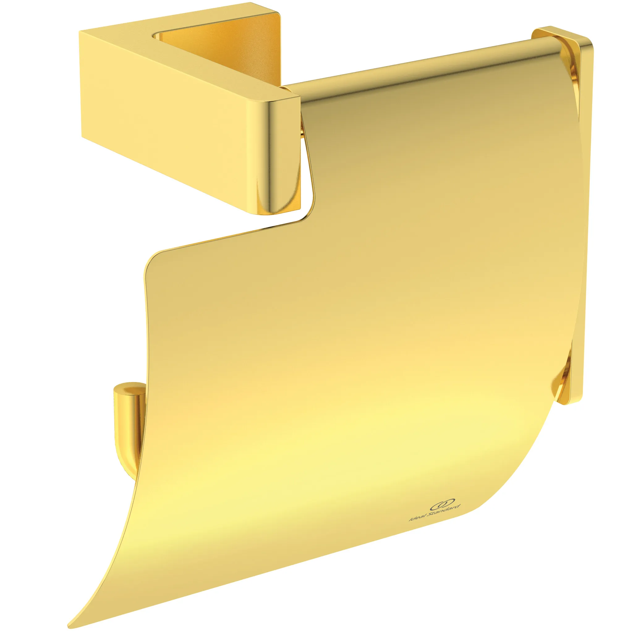 Papierrollenhalter Conca Cube, eckig, Brushed Gold Papierrollenhalter Conca Cube, eckig, Brushed Gold