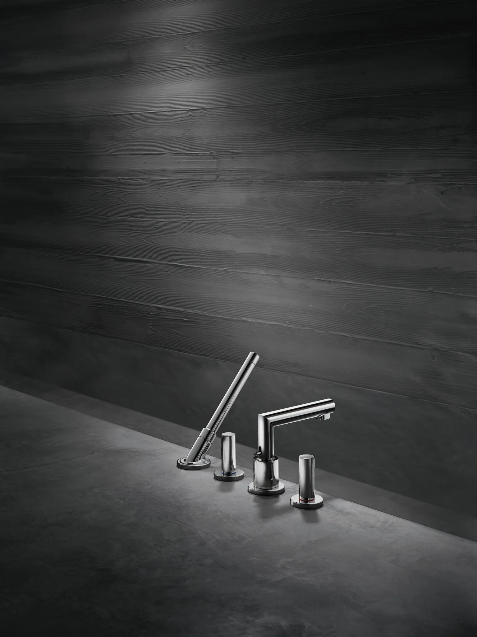 Hansgrohe AXOR Uno 4-Loch Wannenrandarmatur mit Zerogriffen, Chrom Hansgrohe AXOR Uno 4-Loch Wannenrandarmatur mit Zerogriffen, Chrom