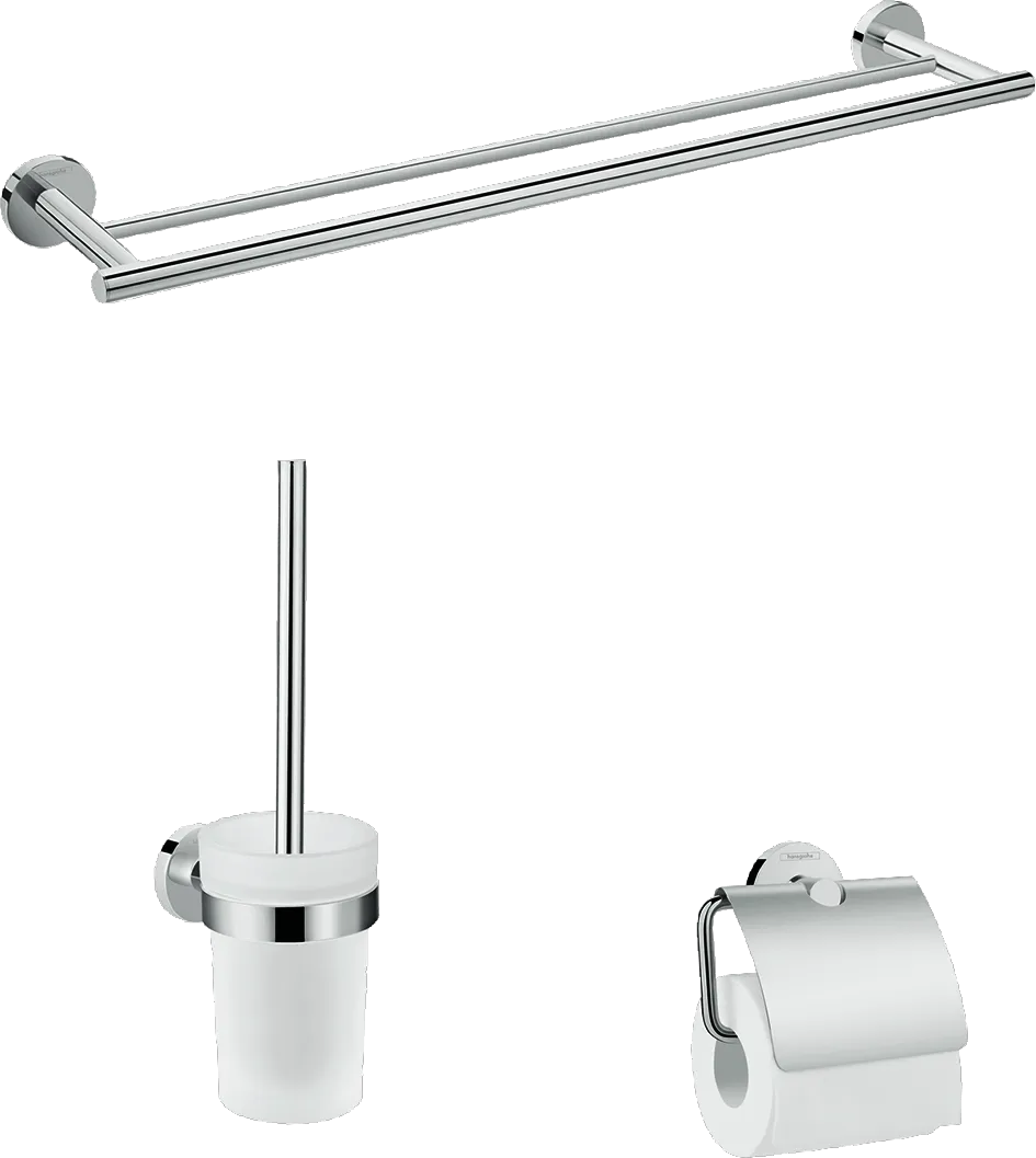 Hansgrohe Logis Universal Bad-Accessoire Set 3-teilig, Chrom Hansgrohe Logis Universal Bad-Accessoire Set 3-teilig, Chrom