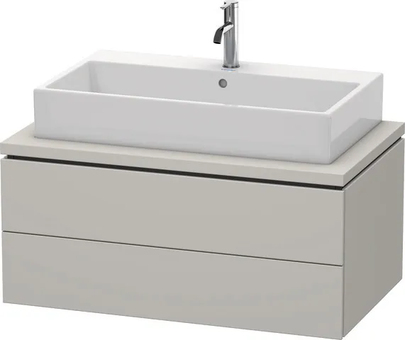 Duravit Waschtischunterschrank wandhängend „L-Cube“ 92 × 40 × 54,7 cm Betongrau Matt Duravit Waschtischunterschrank wandhängend „L-Cube“ 92 × 40 × 54,7 cm Betongrau Matt