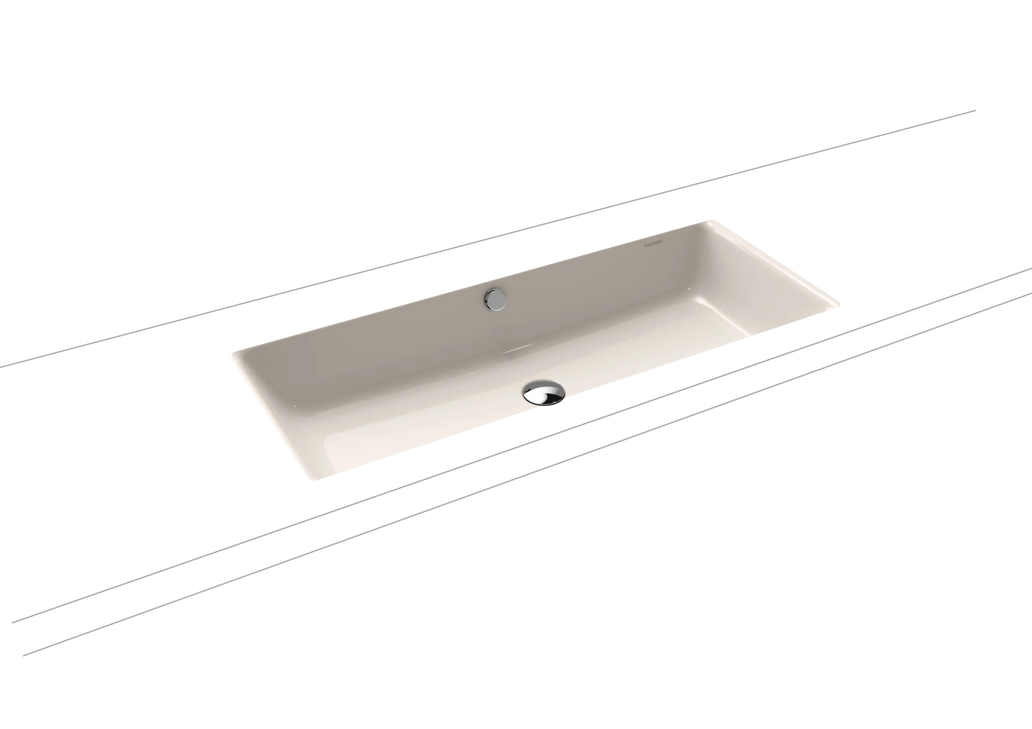 Unterbauwaschtisch „Puro“ 90 × 38,5 cm in pergamon, mit Perl-Effekt