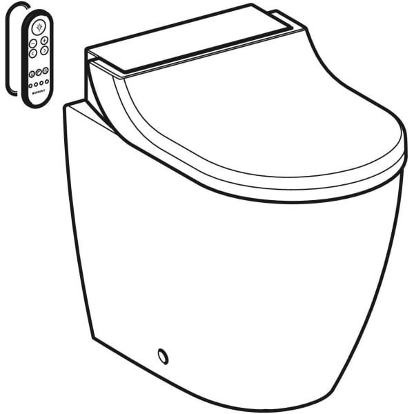 Geberit Stand-Dusch-WC Komplettanlage AquaClean „Tuma“ Comfort in weiß alpin, Befestigung sichtbar, ohne Spülrand Geberit Stand-Dusch-WC Komplettanlage AquaClean „Tuma“ Comfort in weiß alpin, Befestigung sichtbar, ohne Spülrand