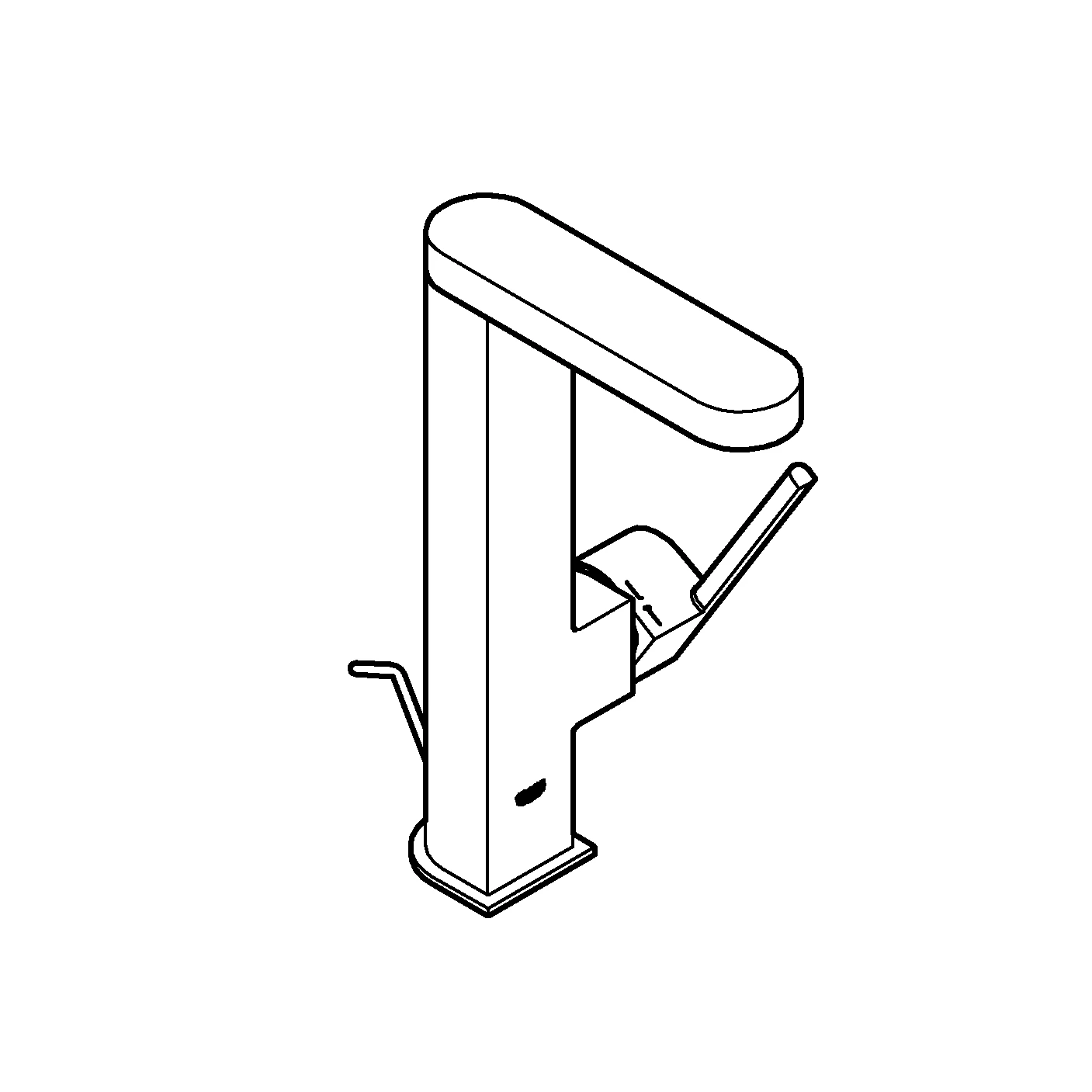 Einhand-Waschtischbatterie Plus 23843_3, L-Size, Einlochmontage, herausziehbarer Auslauf, Zugstangen-Ablaufgarnitur 1 1/4″, chrom