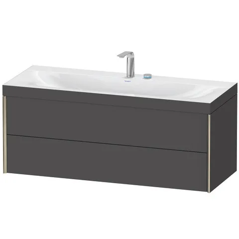 Duravit Waschtischunterschrank wandhängend „XViu“ 120 × 50,3 × 48 cm in Graphit Matt