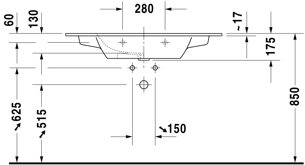 Wandwaschtisch „ME by Starck“, mit Überlauf, Hahnlochposition mittig in Weiß Seidenmatt Wandwaschtisch „ME by Starck“, mit Überlauf, Hahnlochposition mittig in Weiß Seidenmatt