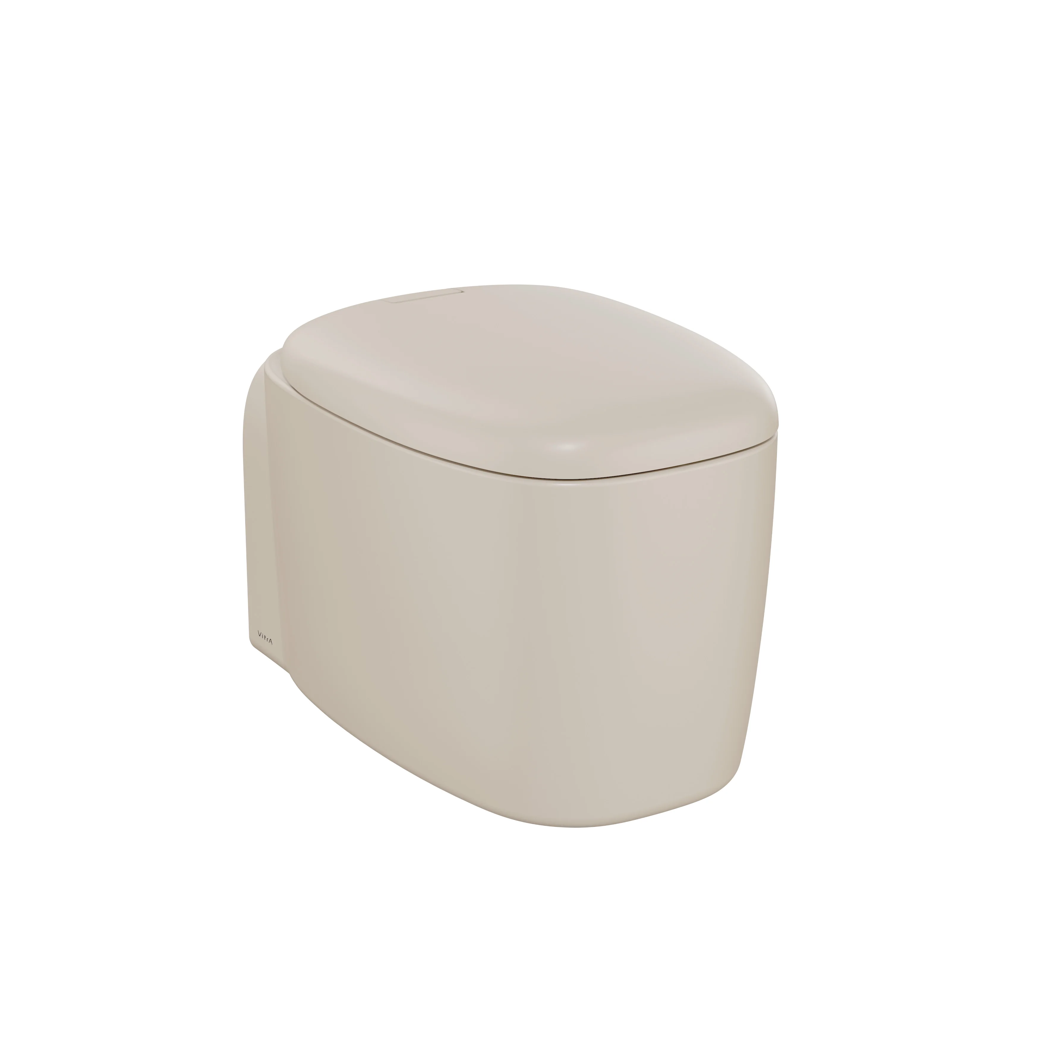 Plural Tiefspüler-Wand-WC Flush 2.0 ohne Spülrand mit verdeckter Befestigung V-Fit 2.0 36 x 55 cm Sandbeige Matt mit Oberflächenveredelung Clean