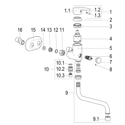 Heinrich Schulte Wannenarmatur „alpha_350“ Ausladung 250 mm in Chromoptik Heinrich Schulte Wannenarmatur „alpha_350“ Ausladung 250 mm in Chromoptik