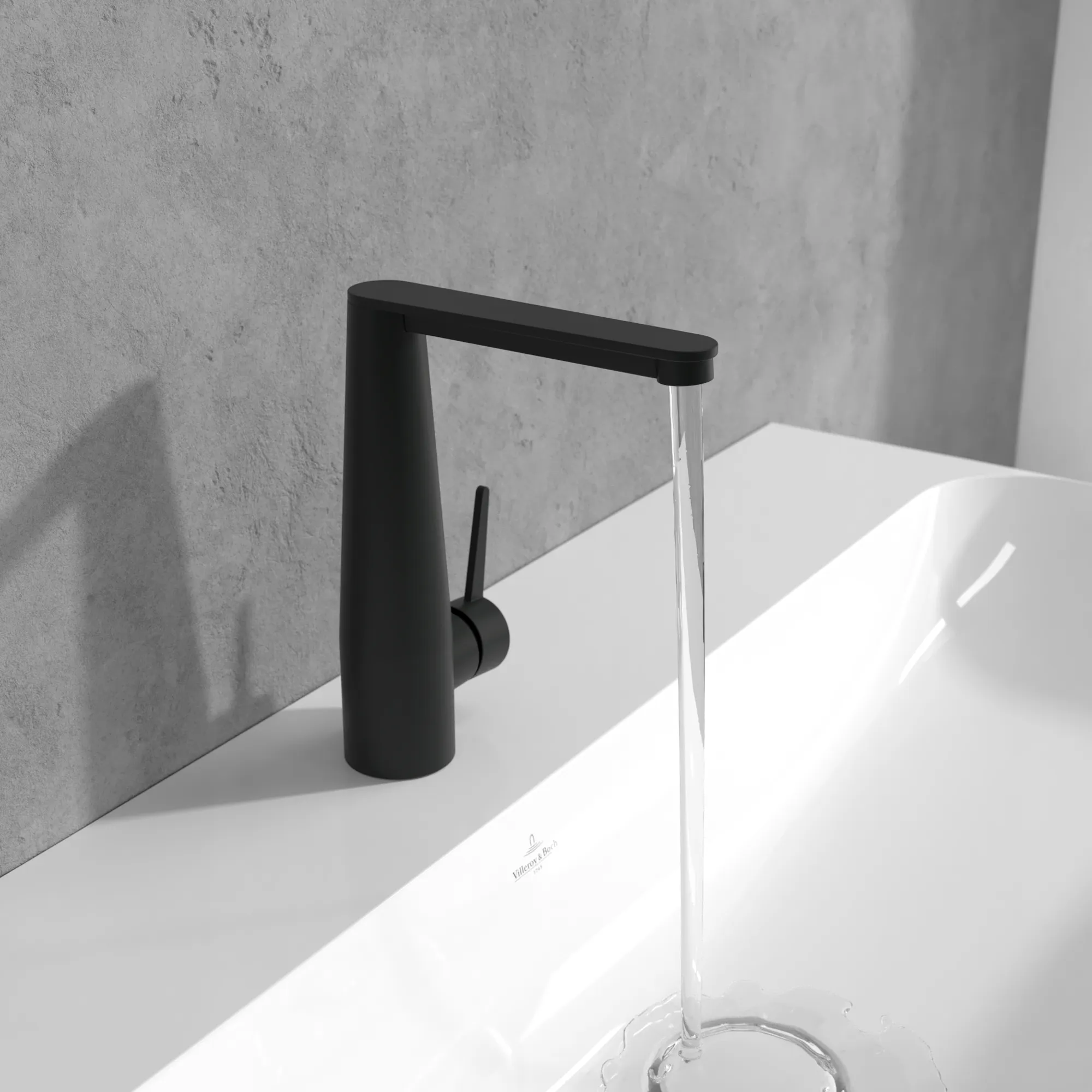 Einhand-Waschtischarmatur „Conum“ 17,4 cm Ausladung 138 mm in Matt Black Einhand-Waschtischarmatur „Conum“ 17,4 cm Ausladung 138 mm in Matt Black