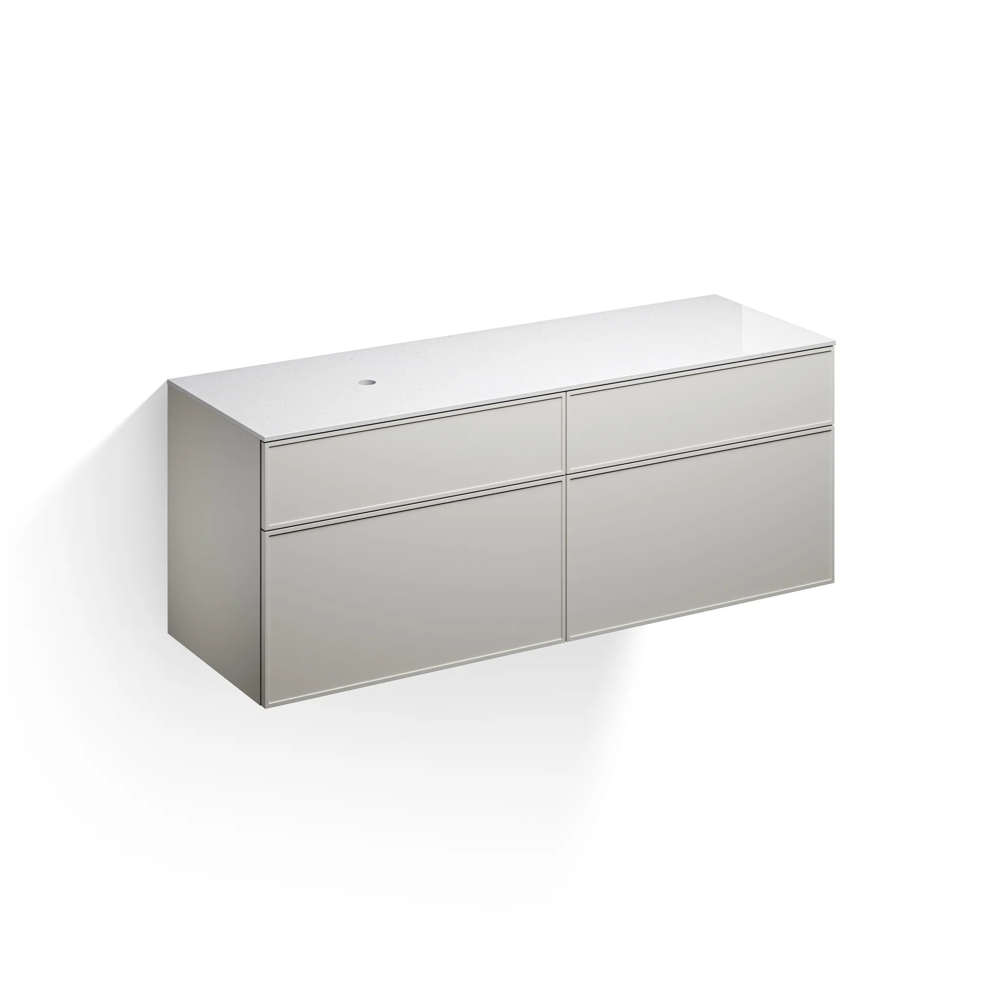 Alape Möbelmodul Arkta 1600x600 Carrara/Seidengrau