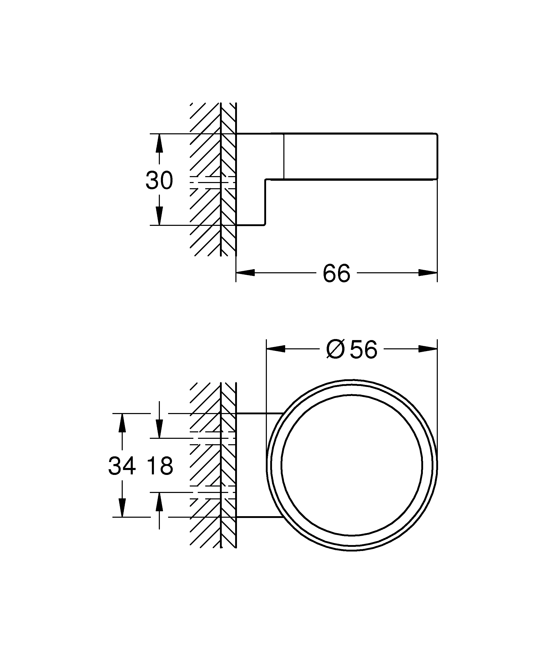 Halter Selection 41027, für Glas/Seifenspender, chrom