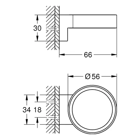 Halter Selection 41027, für Glas/Seifenspender, chrom Halter Selection 41027, für Glas/Seifenspender, chrom