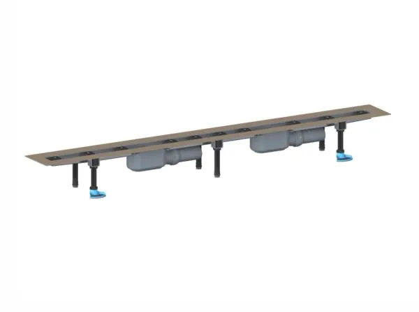 Dallmer Duschrinne CeraLine Plan F Duo, 1400 mm, DN 50, Edelstahl 1.4301, Selbstreinigungseffekt, schallentkoppelnd Dallmer Duschrinne CeraLine Plan F Duo, 1400 mm, DN 50, Edelstahl 1.4301, Selbstreinigungseffekt, schallentkoppelnd