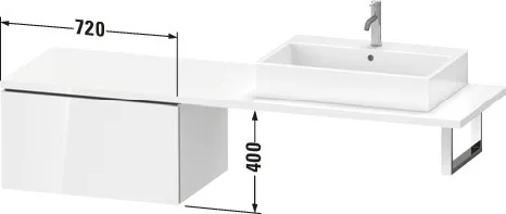 Duravit Unterschrank für Konsole „L-Cube“ 72 × 40 × 54,7 cm