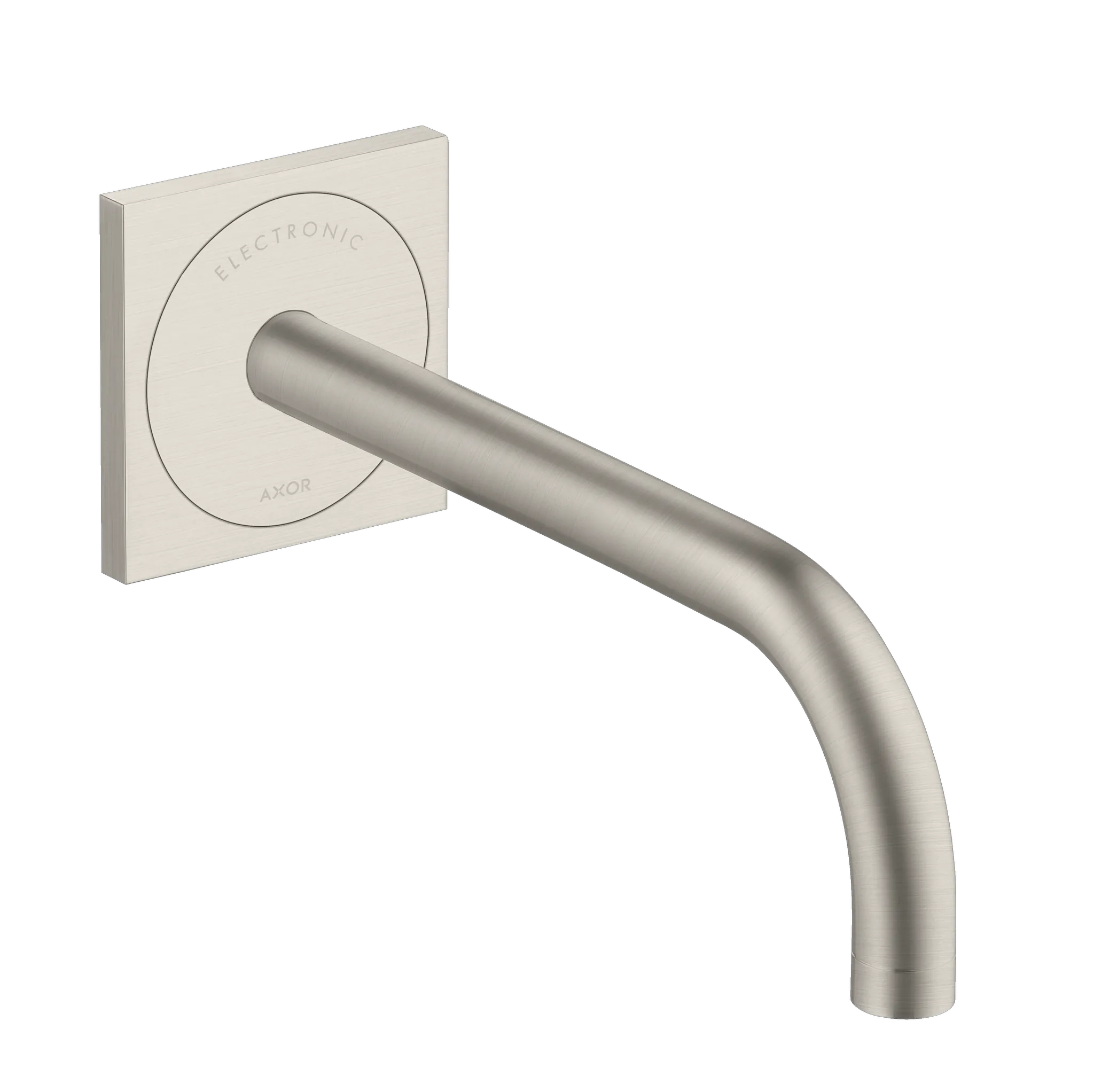 Hansgrohe AXOR Uno Elektronik-Waschtischmischer Unterputz für Wandmontage mit Auslauf 225 mm, Edelstahl Optic