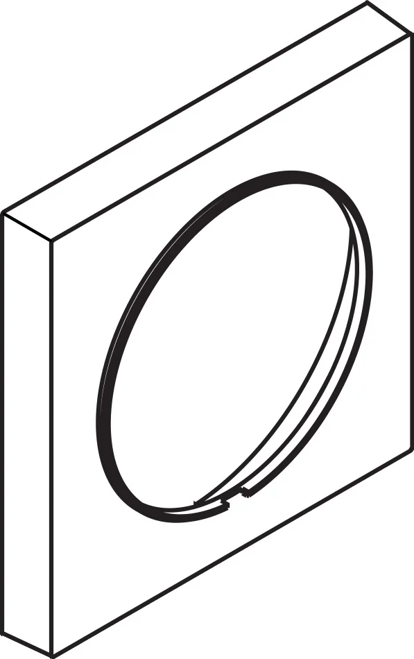 Hansgrohe AXOR Citterio Verlängerungsrosette, Chrom, 172 x 172 mm, Verlängerung 22 mm