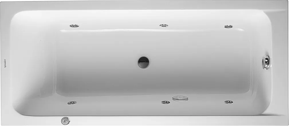 Duravit Whirlwanne „D-Code“ rechteck 1700 × 750 mm, Mittelablauf mit Jet Project, in Weiß Ablauf: Mittelablauf / Größe: 170 × 75 cm / Whirlsystem: mit Jet Project Duravit Whirlwanne „D-Code“ rechteck 1700 × 750 mm, Mittelablauf mit Jet Project, in Weiß Ablauf: Mittelablauf / Größe: 170 × 75 cm / Whirlsystem: mit Jet Project